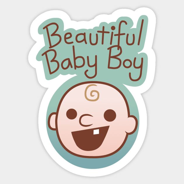 Beautiful Baby Boy Sticker by Carbonwater